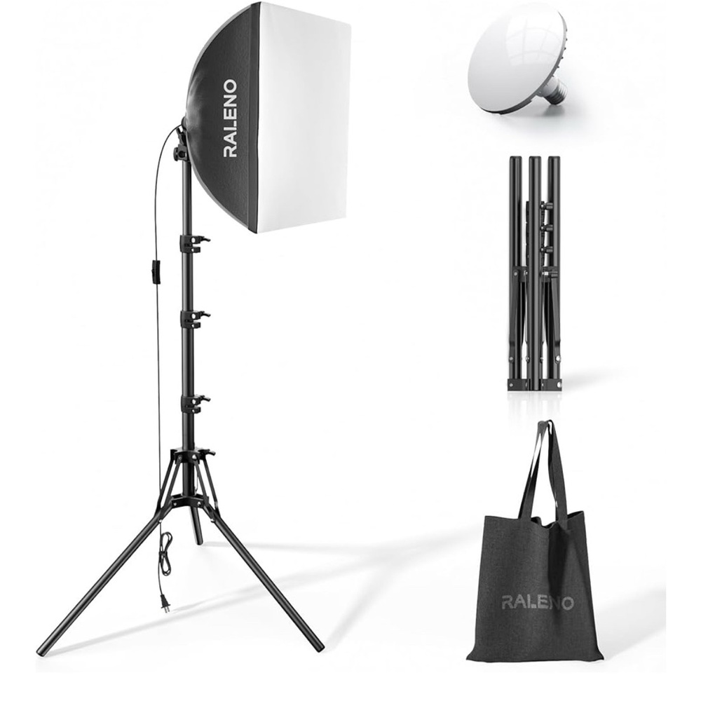 RALENO Softbox Lighting Kit with Stand